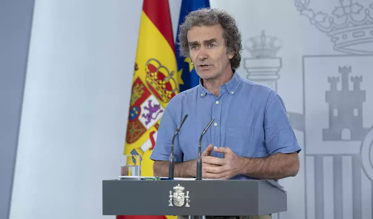 Fernando Simón en la roda de premsa sobre les novetats del coronavirus a Espanya el 16 de maig del 2020